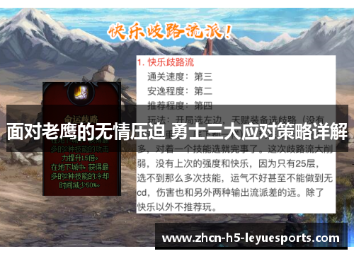 面对老鹰的无情压迫 勇士三大应对策略详解